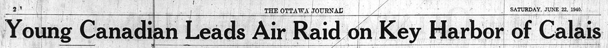 Newspaper cutting, The Ottawa Journal, 22 June 1940